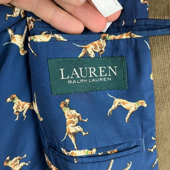 Lauren Ralph Lauren Corduroy Elbow Patch Blazer Size 46L - Picture 5 of 6